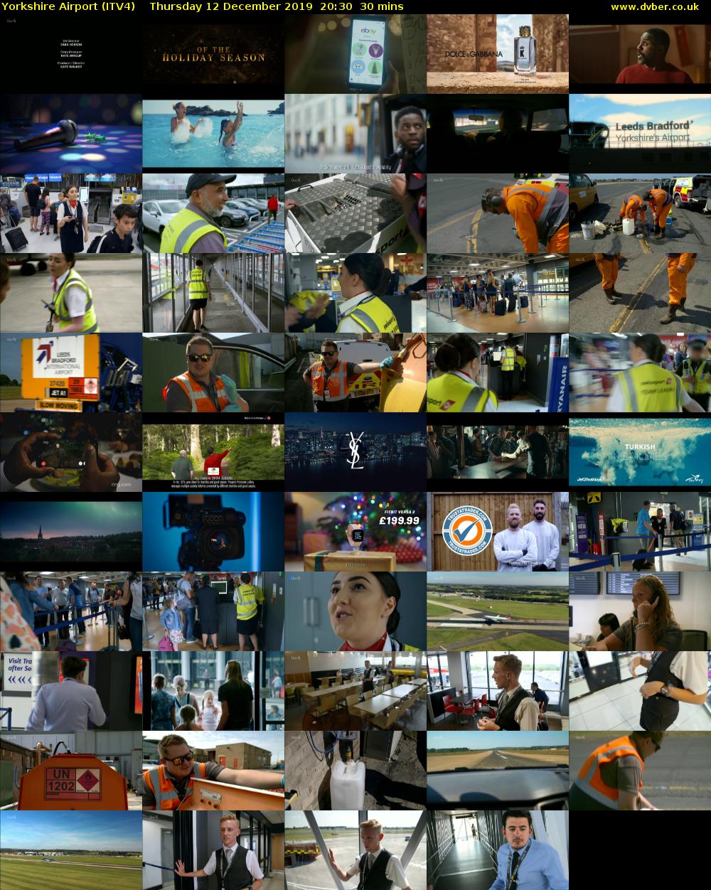 Yorkshire Airport (ITV4) Thursday 12 December 2019 20:30 - 21:00