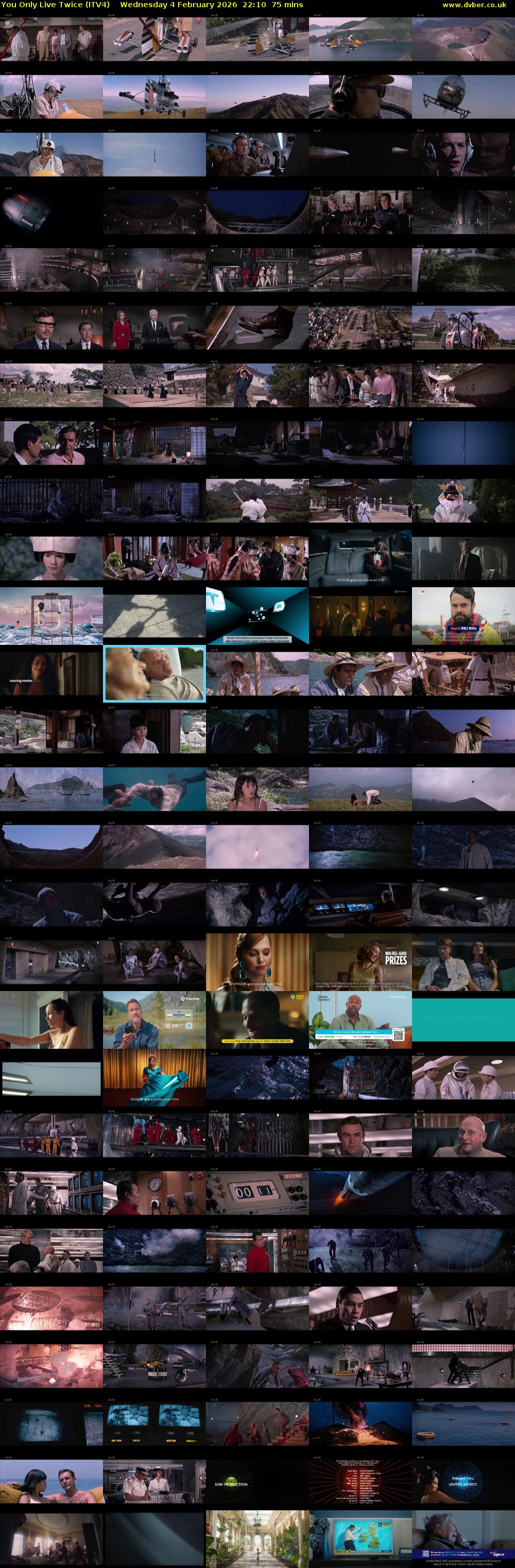 You Only Live Twice (ITV4) Wednesday 4 February 2026 22:10 - 23:25