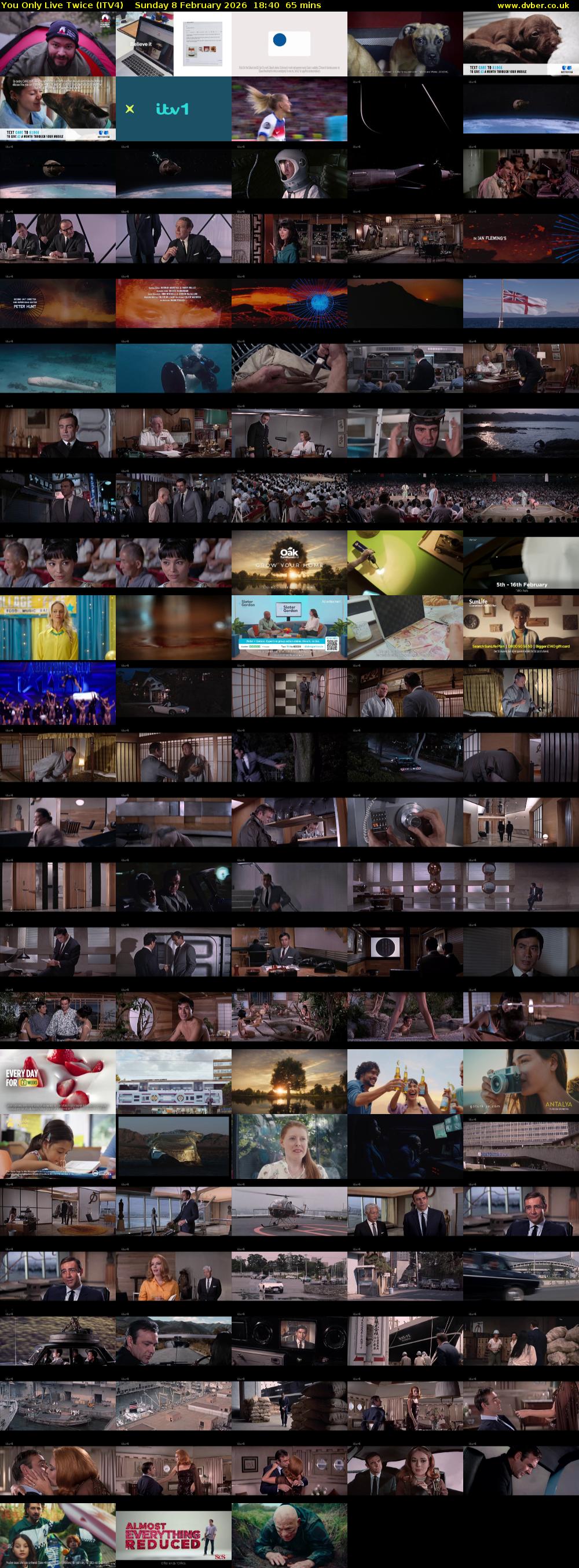 You Only Live Twice (ITV4) Sunday 8 February 2026 18:40 - 19:45