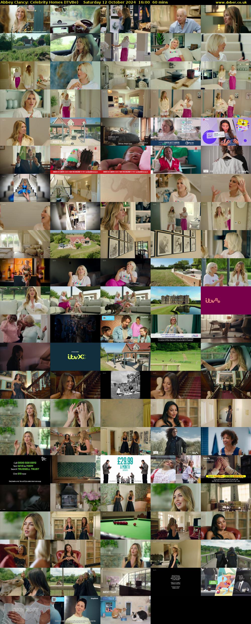 Abbey Clancy: Celebrity Homes (ITVBe) Saturday 12 October 2024 16:00 - 17:00