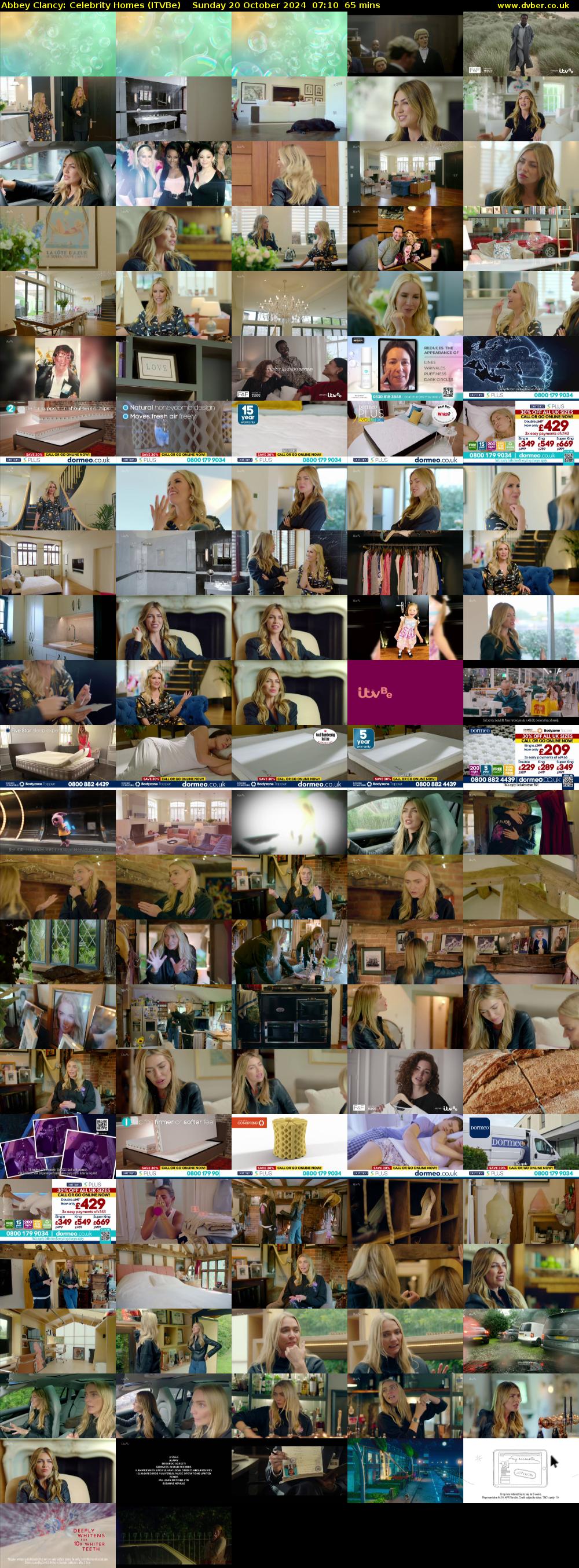 Abbey Clancy: Celebrity Homes (ITVBe) Sunday 20 October 2024 07:10 - 08:15