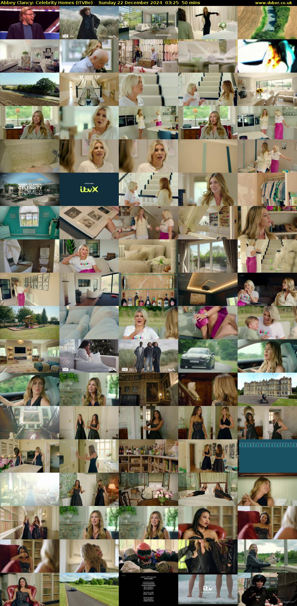 Abbey Clancy: Celebrity Homes (ITVBe) Sunday 22 December 2024 03:25 - 04:15