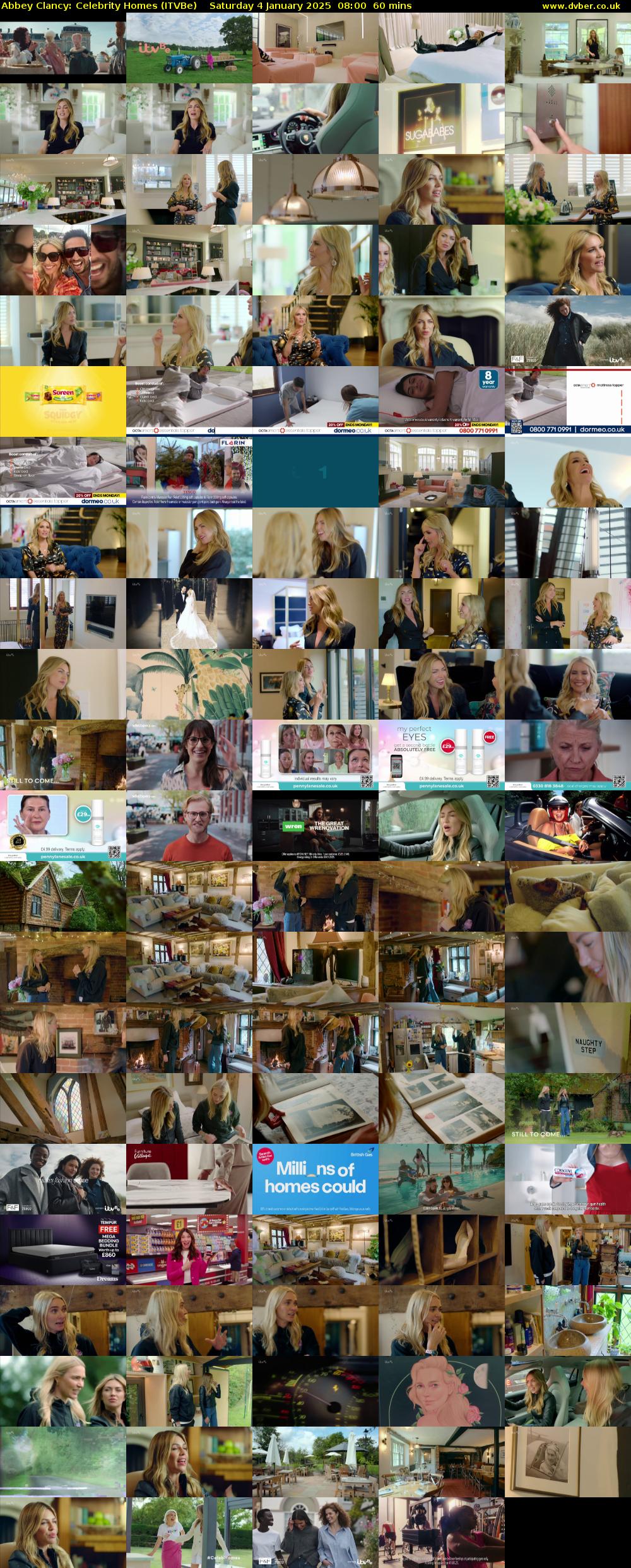 Abbey Clancy: Celebrity Homes (ITVBe) Saturday 4 January 2025 08:00 - 09:00