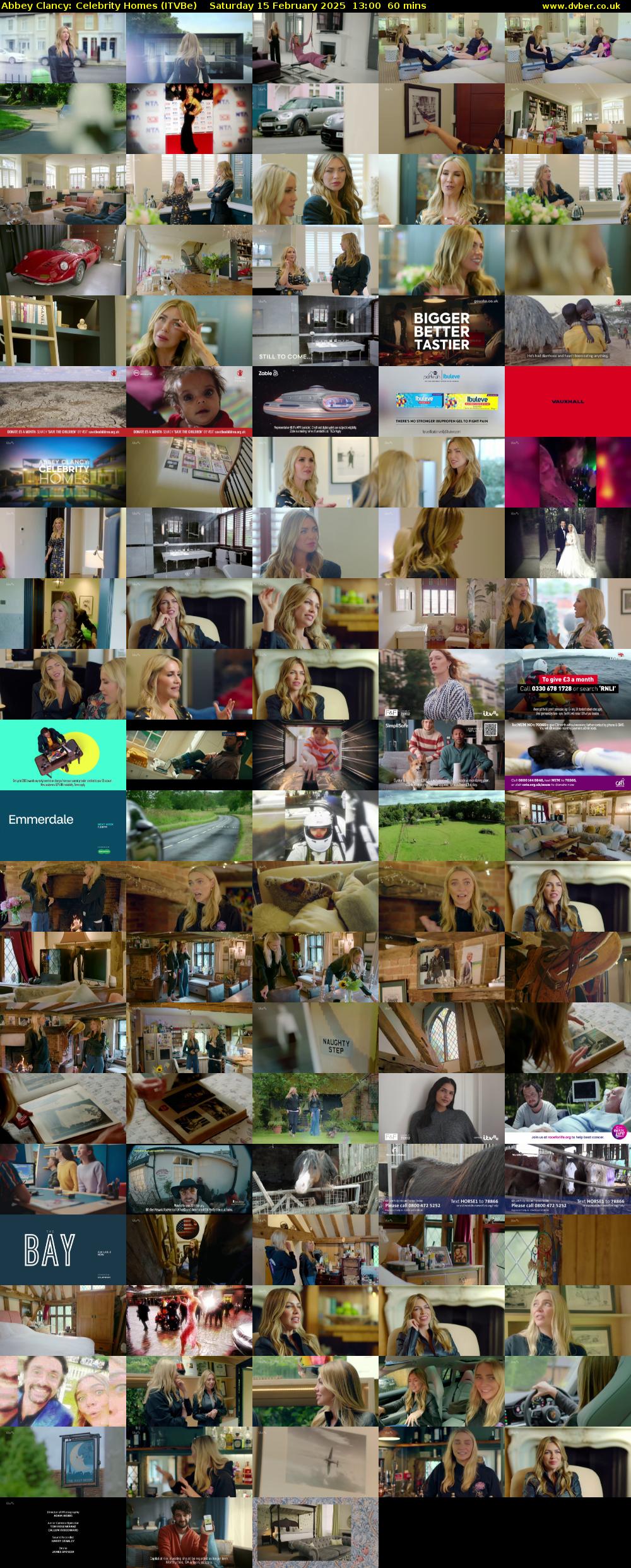 Abbey Clancy: Celebrity Homes (ITVBe) Saturday 15 February 2025 13:00 - 14:00