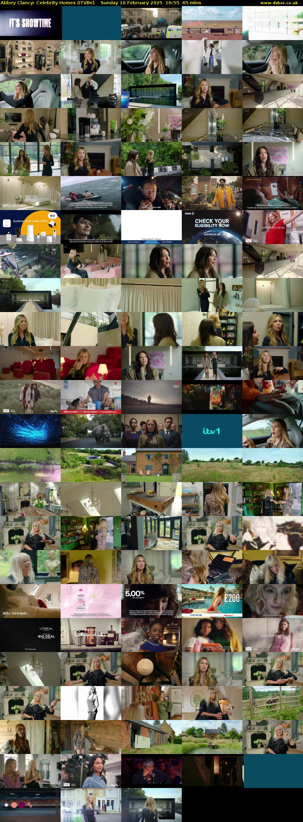 Abbey Clancy: Celebrity Homes (ITVBe) Sunday 16 February 2025 16:55 - 18:00