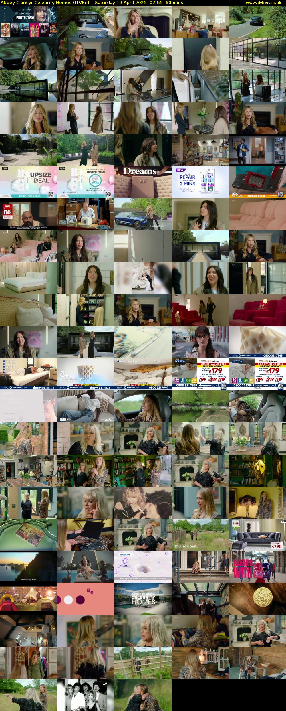 Abbey Clancy: Celebrity Homes (ITVBe) Saturday 19 April 2025 07:55 - 08:55