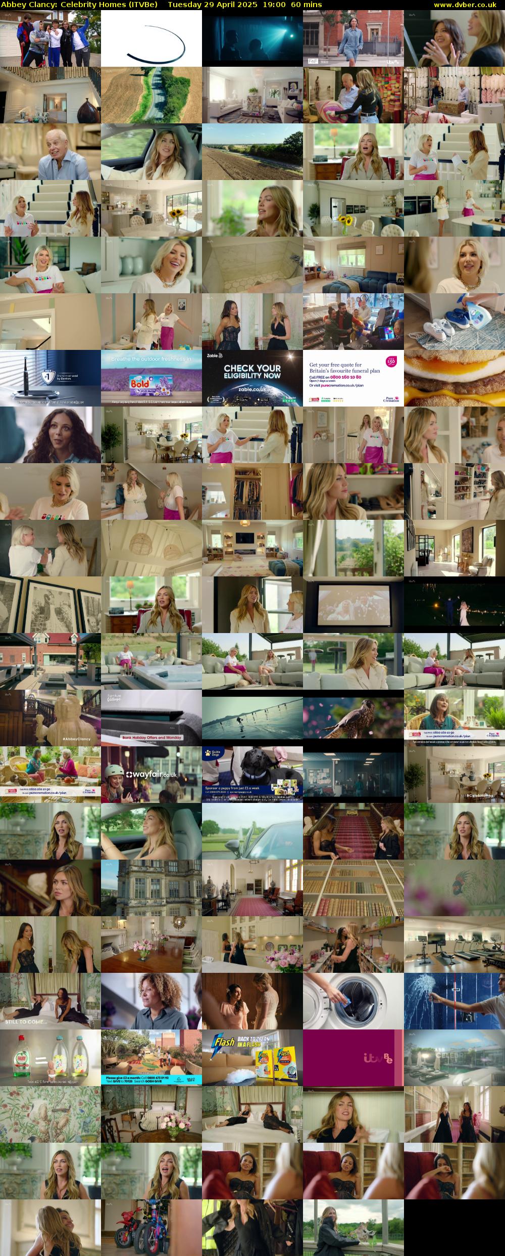 Abbey Clancy: Celebrity Homes (ITVBe) Tuesday 29 April 2025 19:00 - 20:00
