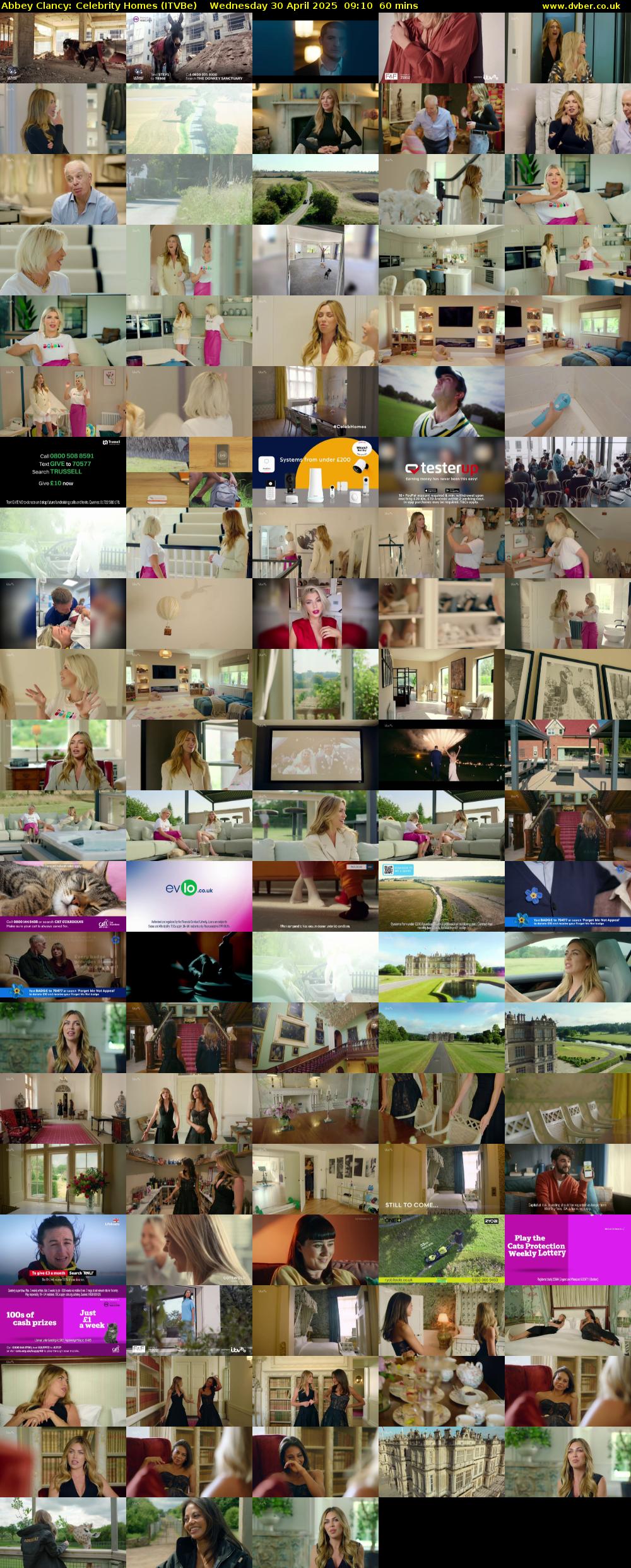 Abbey Clancy: Celebrity Homes (ITVBe) Wednesday 30 April 2025 09:10 - 10:10