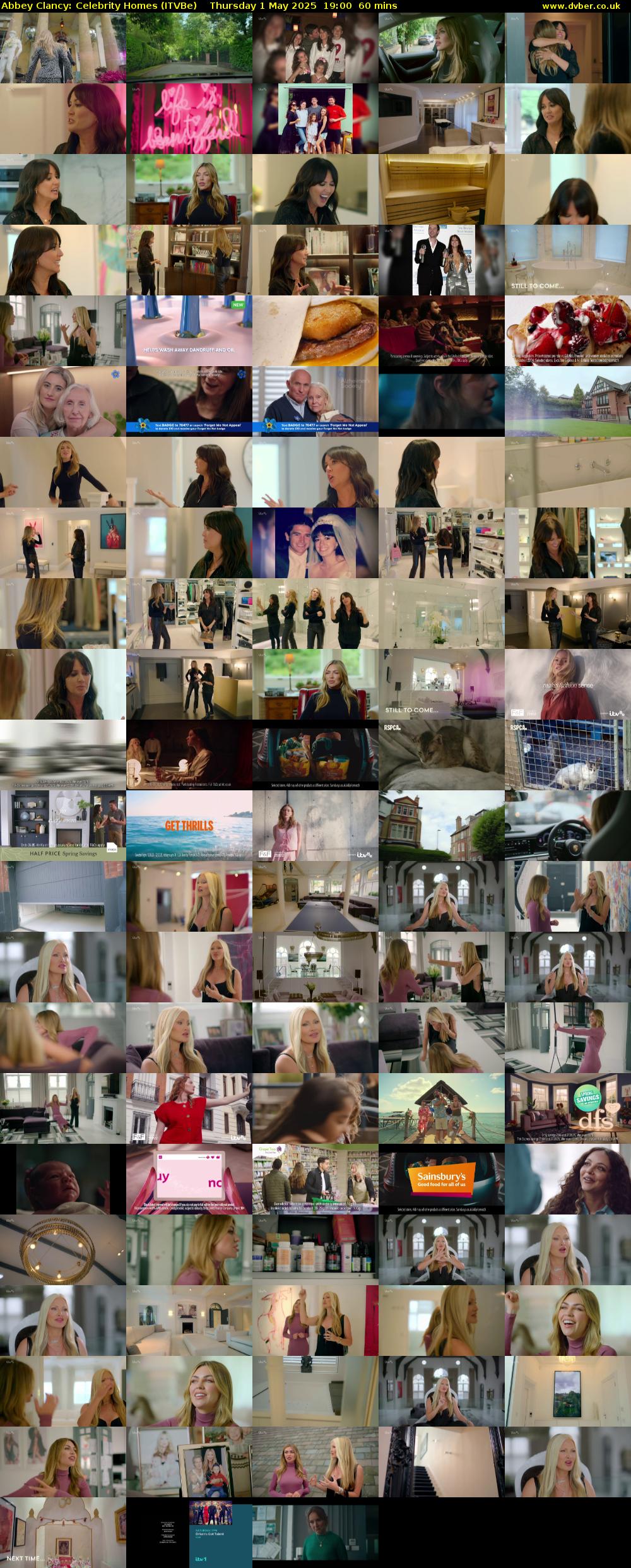 Abbey Clancy: Celebrity Homes (ITVBe) Thursday 1 May 2025 19:00 - 20:00