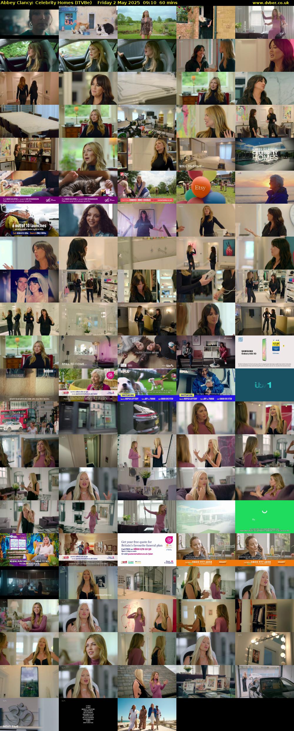 Abbey Clancy: Celebrity Homes (ITVBe) Friday 2 May 2025 09:10 - 10:10