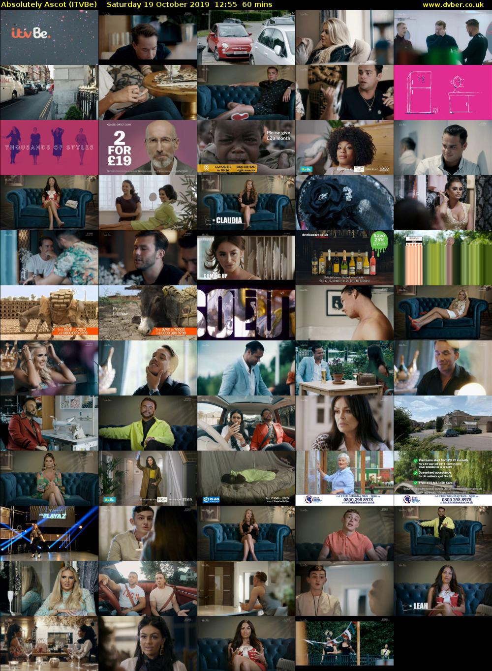 Absolutely Ascot (ITVBe) Saturday 19 October 2019 12:55 - 13:55