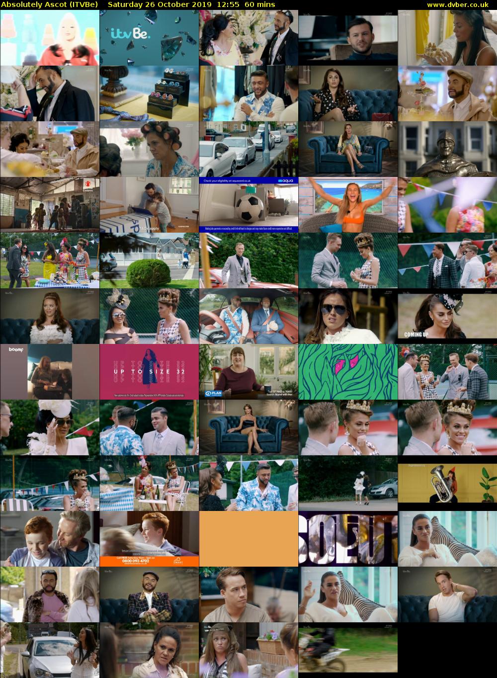 Absolutely Ascot (ITVBe) Saturday 26 October 2019 12:55 - 13:55