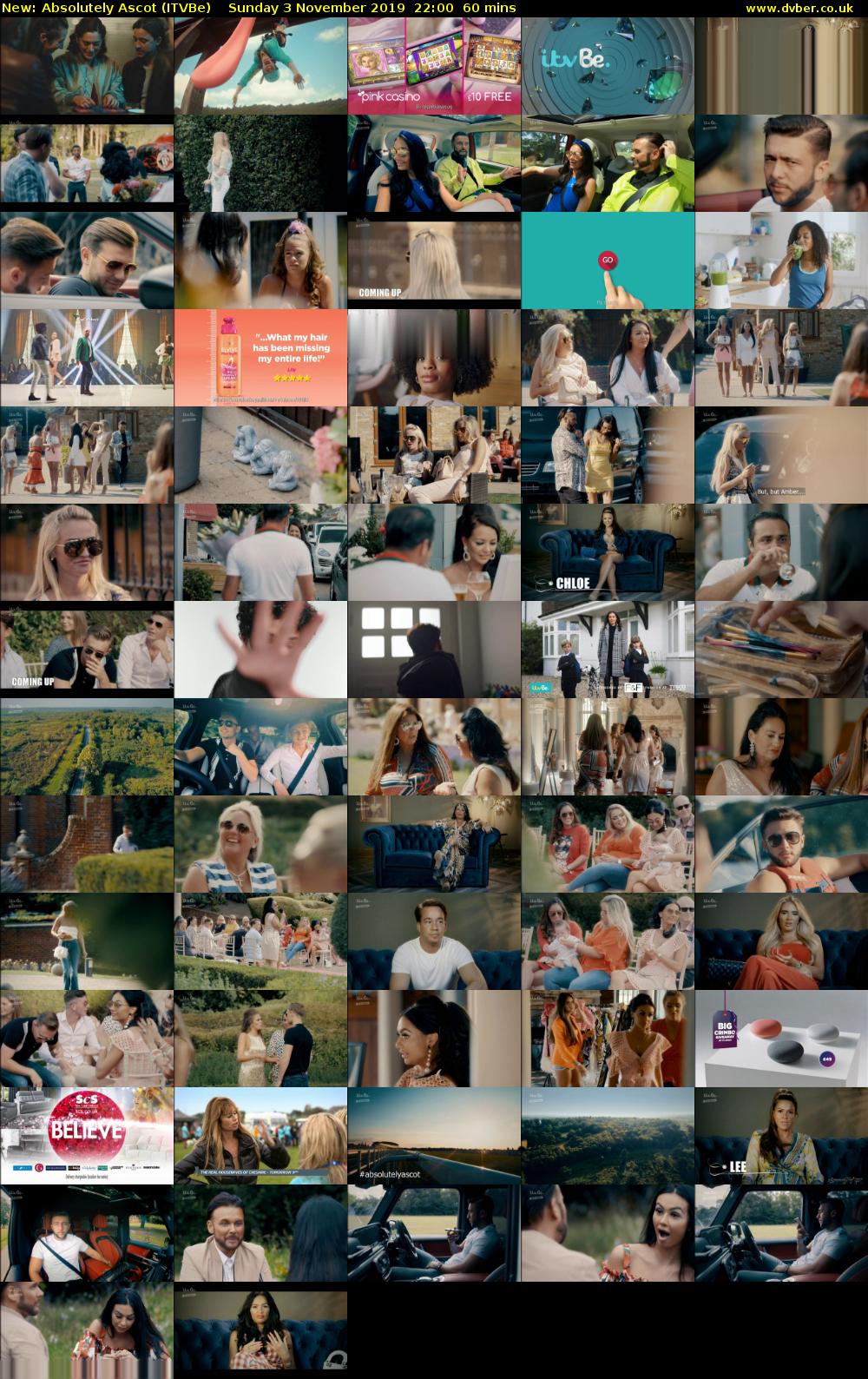 Absolutely Ascot (ITVBe) Sunday 3 November 2019 22:00 - 23:00