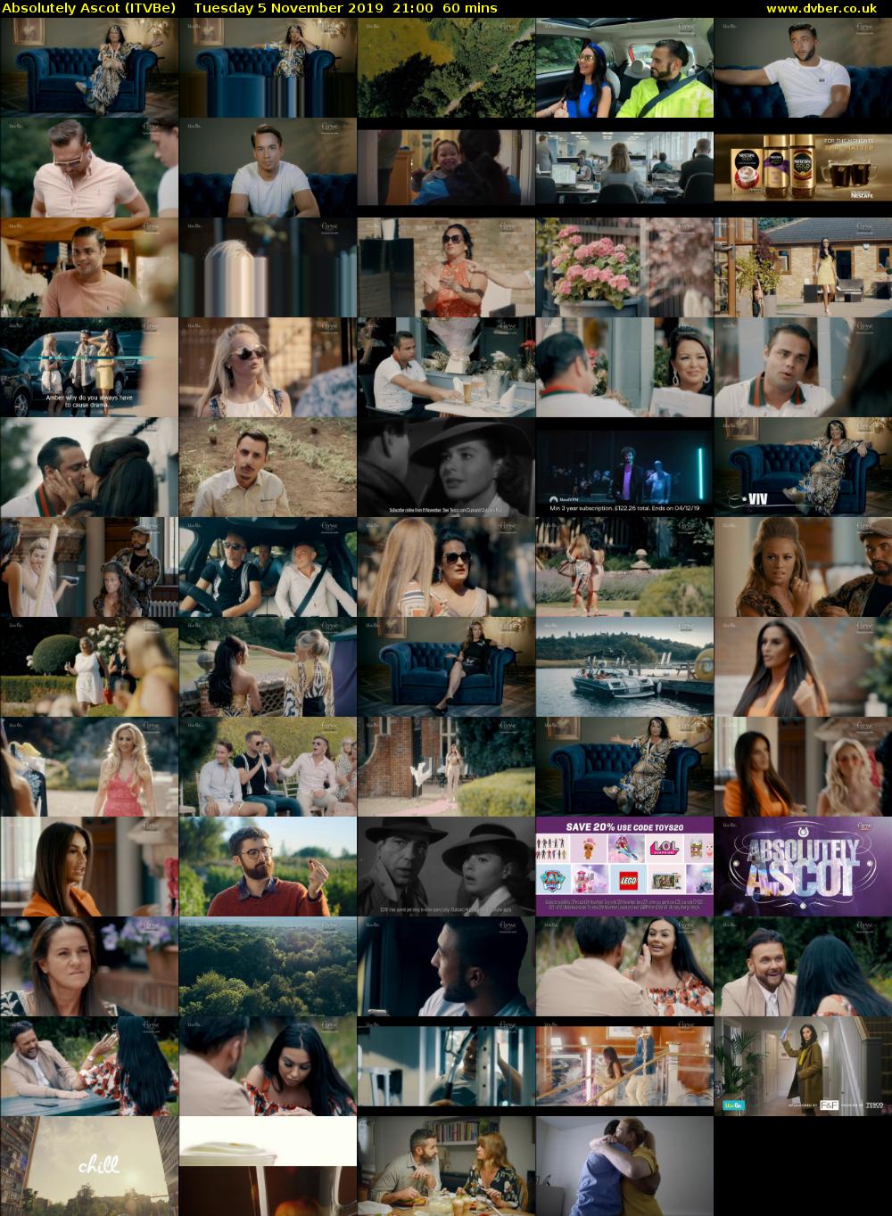 Absolutely Ascot (ITVBe) Tuesday 5 November 2019 21:00 - 22:00