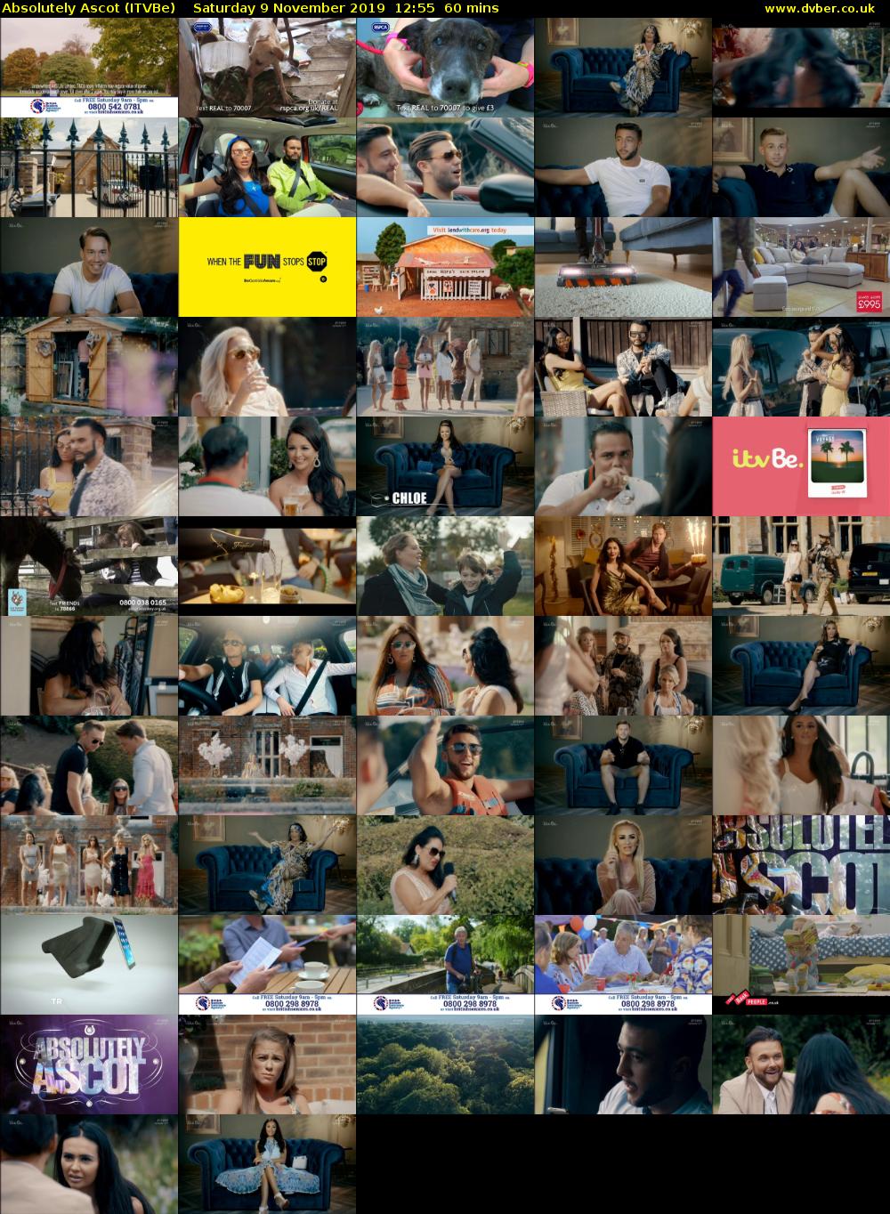 Absolutely Ascot (ITVBe) Saturday 9 November 2019 12:55 - 13:55