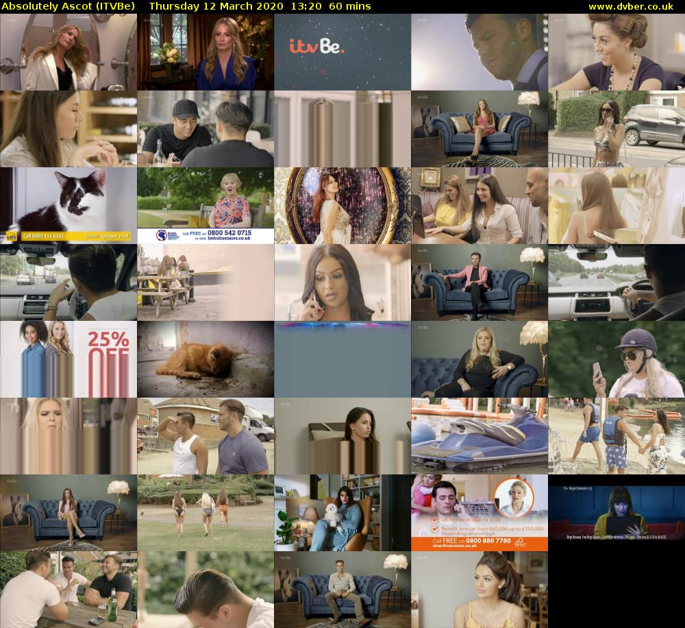 Absolutely Ascot (ITVBe) Thursday 12 March 2020 13:20 - 14:20
