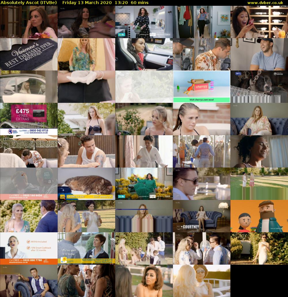 Absolutely Ascot (ITVBe) Friday 13 March 2020 13:20 - 14:20
