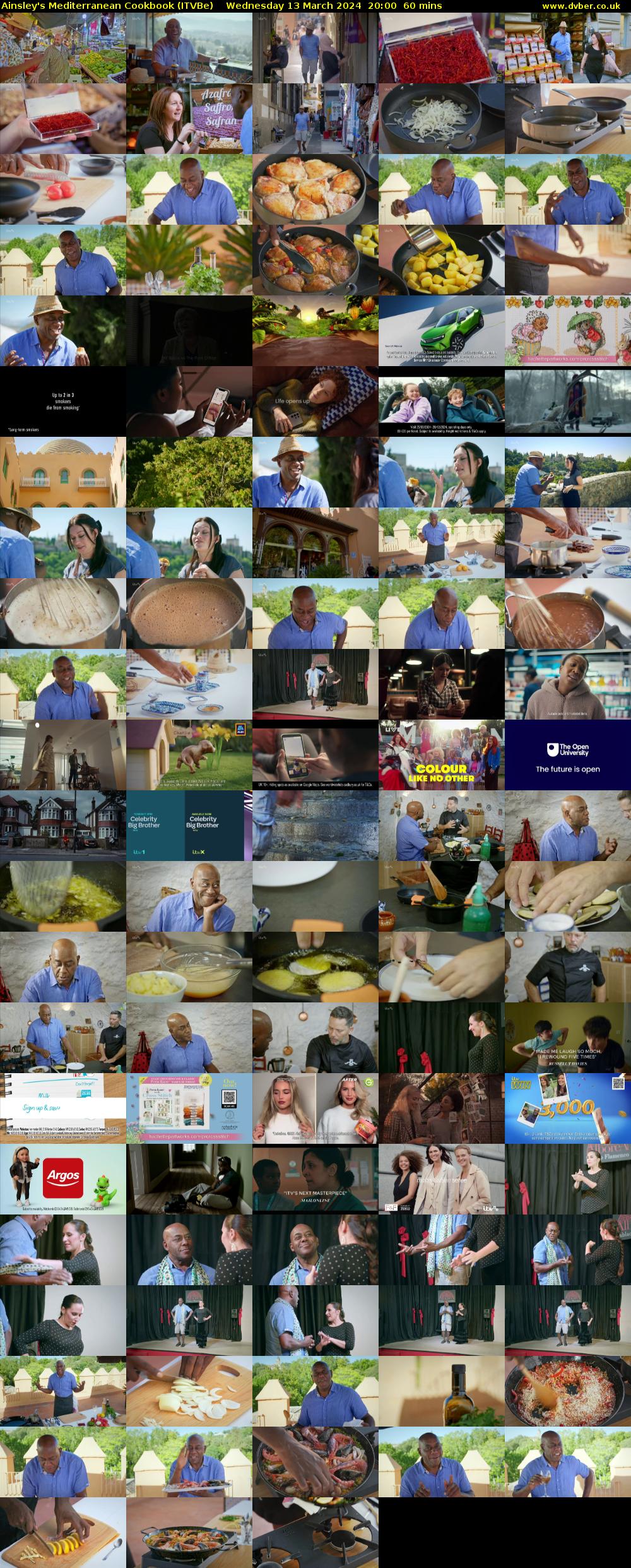 Ainsley's Mediterranean Cookbook (ITVBe) Wednesday 13 March 2024 20:00 - 21:00