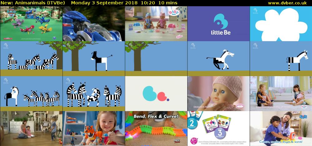Animanimals (ITVBe) Monday 3 September 2018 10:20 - 10:30