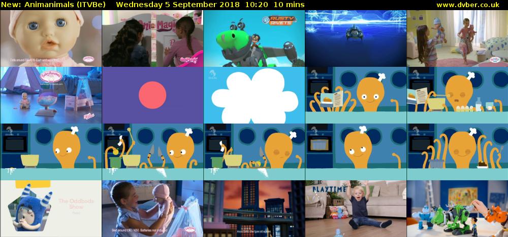Animanimals (ITVBe) Wednesday 5 September 2018 10:20 - 10:30