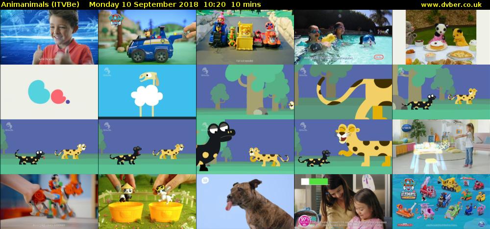 Animanimals (ITVBe) Monday 10 September 2018 10:20 - 10:30