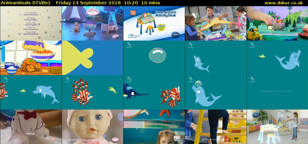 Animanimals (ITVBe) Friday 14 September 2018 10:20 - 10:30