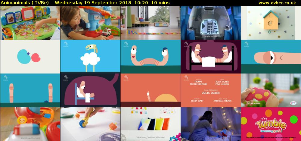 Animanimals (ITVBe) Wednesday 19 September 2018 10:20 - 10:30