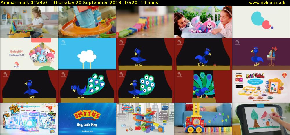 Animanimals (ITVBe) Thursday 20 September 2018 10:20 - 10:30