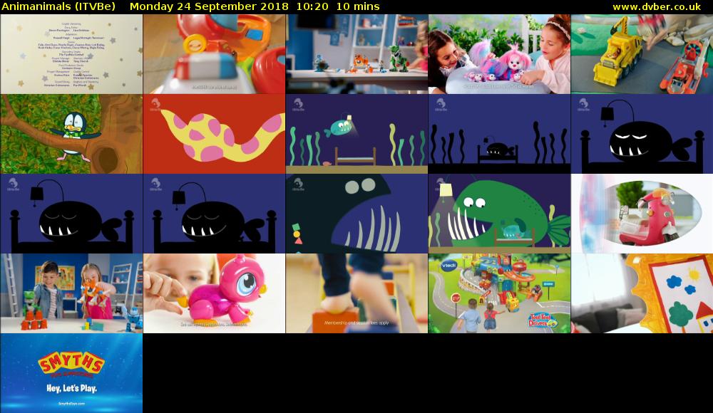 Animanimals (ITVBe) Monday 24 September 2018 10:20 - 10:30