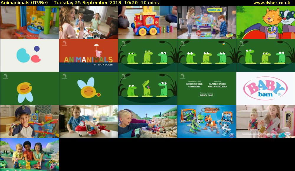 Animanimals (ITVBe) Tuesday 25 September 2018 10:20 - 10:30