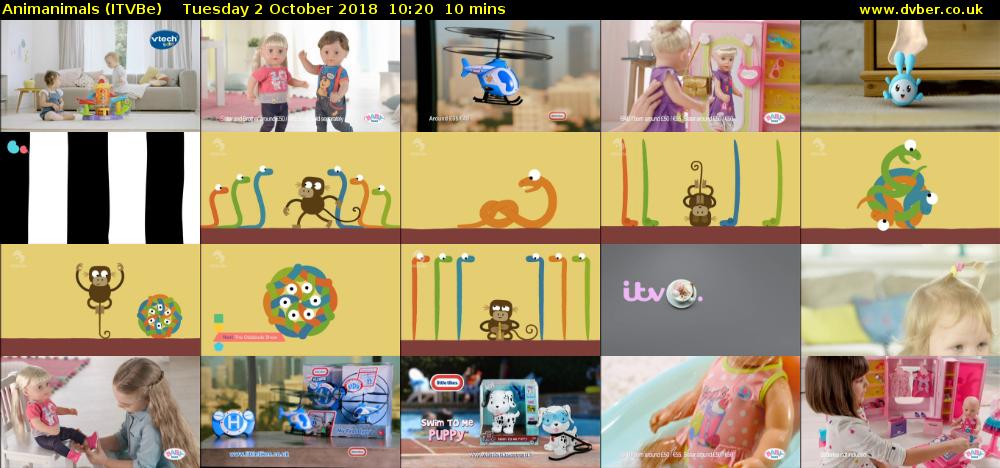 Animanimals (ITVBe) Tuesday 2 October 2018 10:20 - 10:30