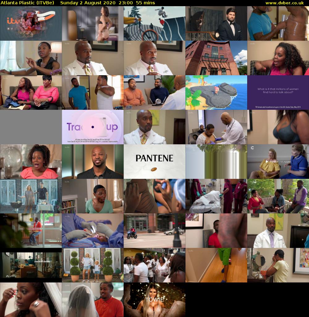 Atlanta Plastic (ITVBe) Sunday 2 August 2020 23:00 - 23:55