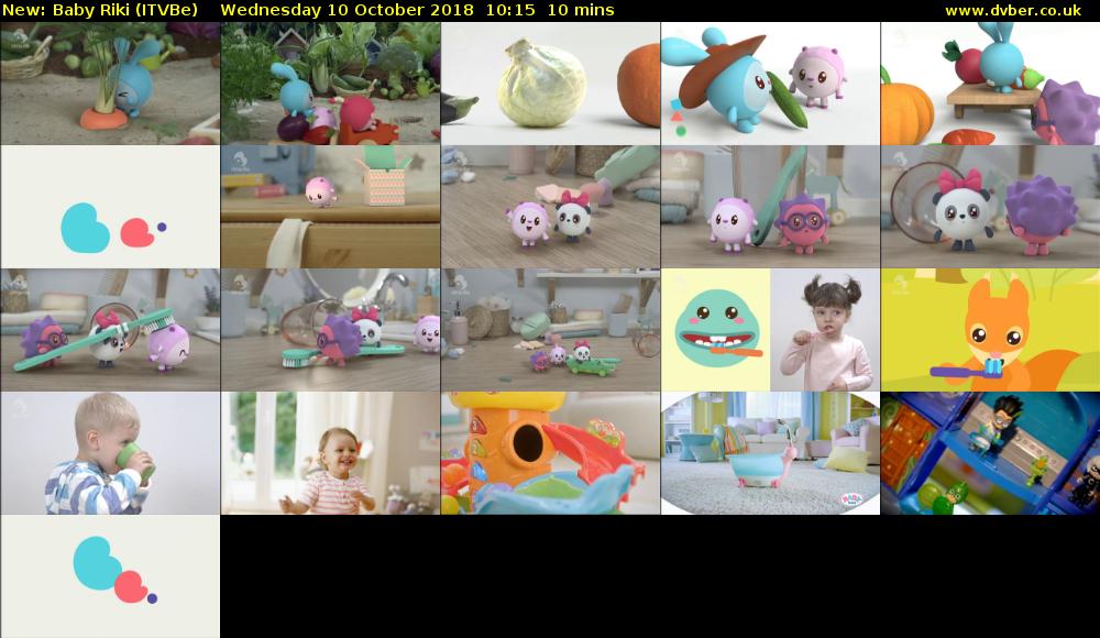 Baby Riki (ITVBe) Wednesday 10 October 2018 10:15 - 10:25