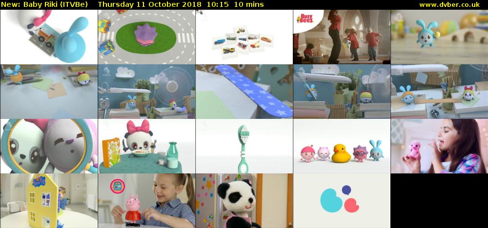 Baby Riki (ITVBe) Thursday 11 October 2018 10:15 - 10:25