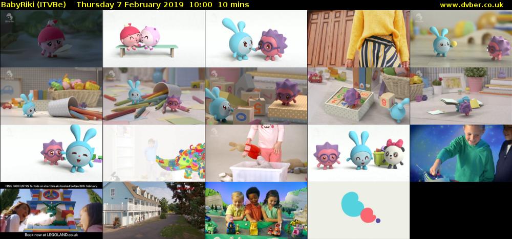 BabyRiki (ITVBe) Thursday 7 February 2019 10:00 - 10:10
