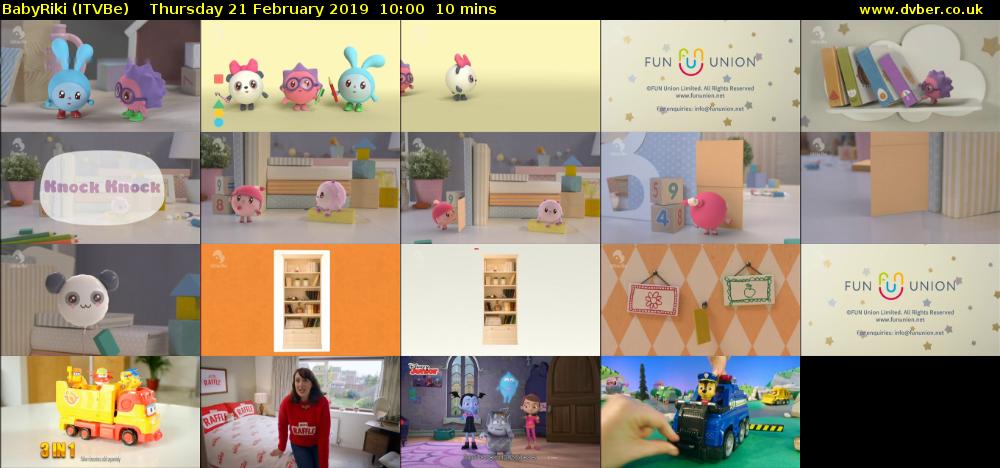 BabyRiki (ITVBe) Thursday 21 February 2019 10:00 - 10:10