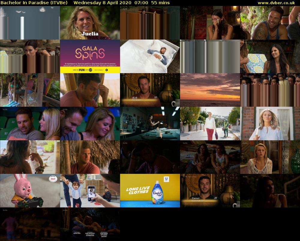 Bachelor in Paradise (ITVBe) Wednesday 8 April 2020 07:00 - 07:55