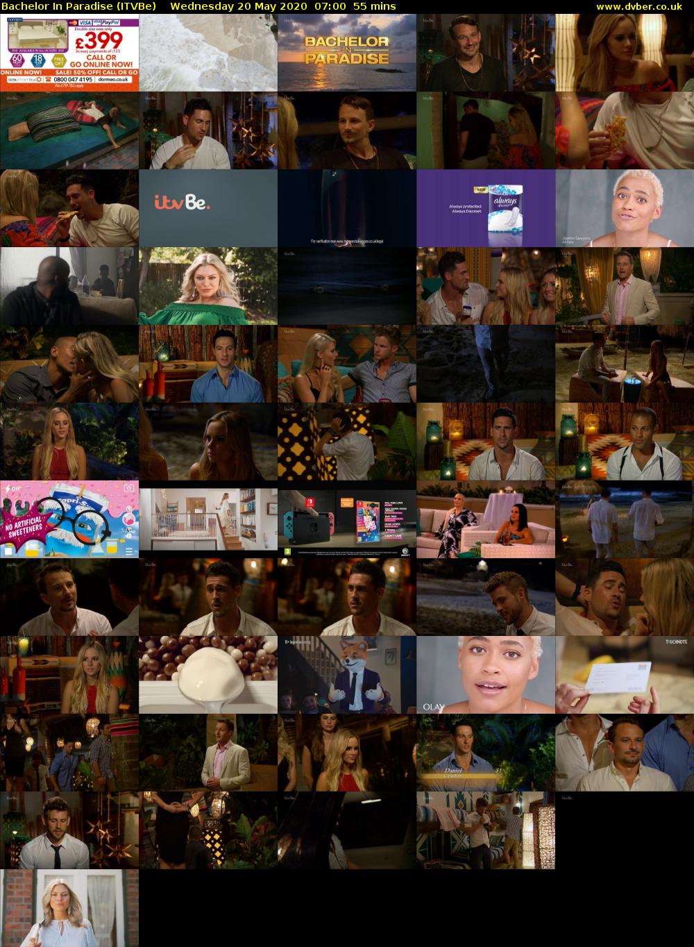 Bachelor in Paradise (ITVBe) Wednesday 20 May 2020 07:00 - 07:55
