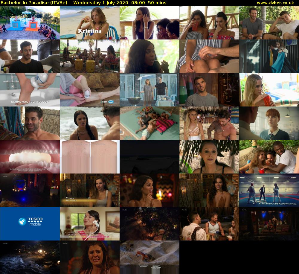 Bachelor in Paradise (ITVBe) Wednesday 1 July 2020 08:00 - 08:50