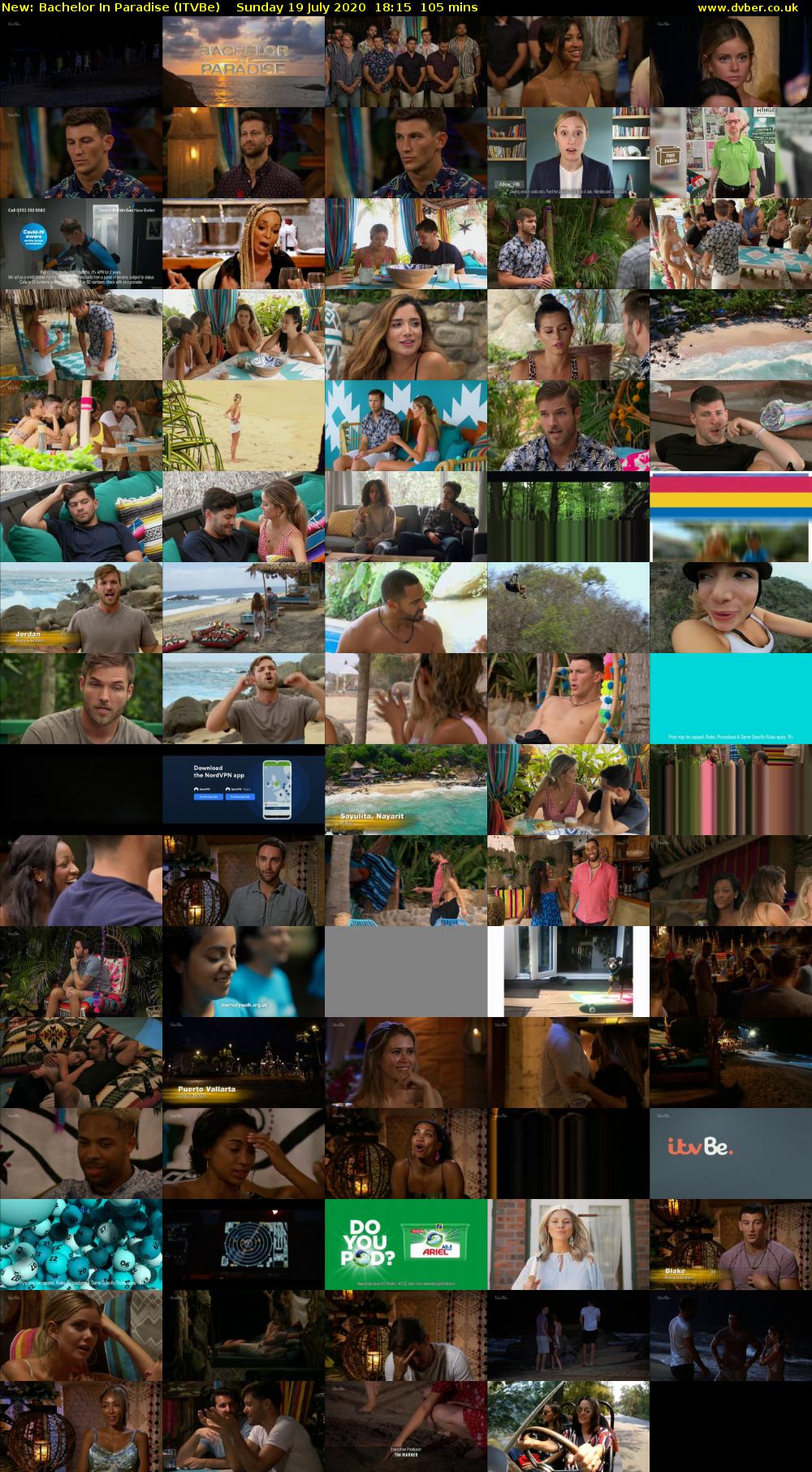 Bachelor in Paradise (ITVBe) Sunday 19 July 2020 18:15 - 20:00
