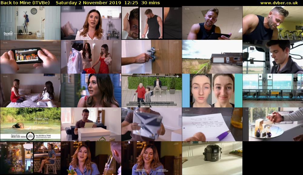 Back to Mine (ITVBe) Saturday 2 November 2019 12:25 - 12:55