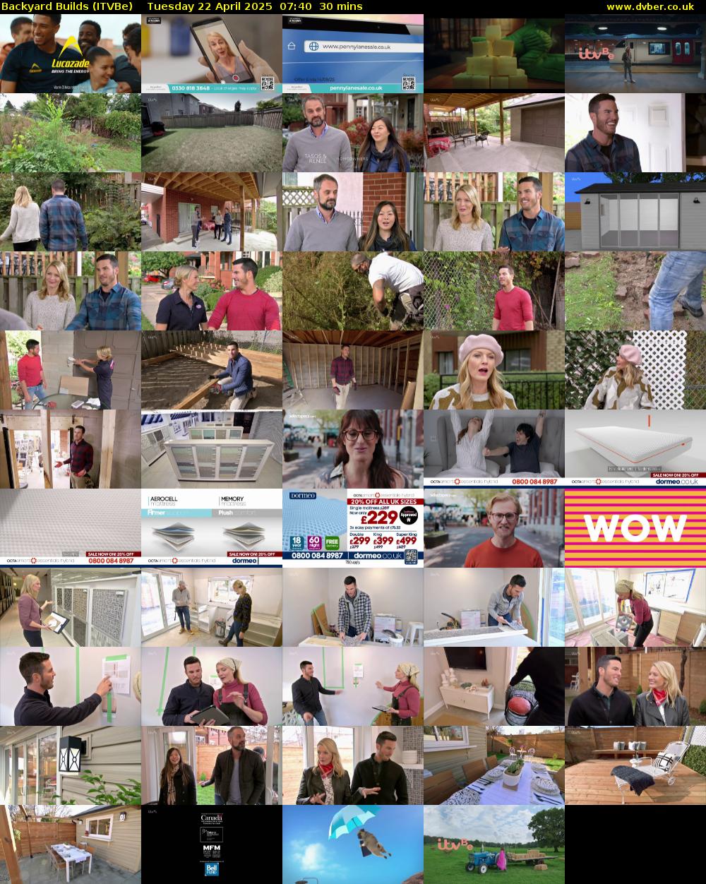 Backyard Builds (ITVBe) Tuesday 22 April 2025 07:40 - 08:10