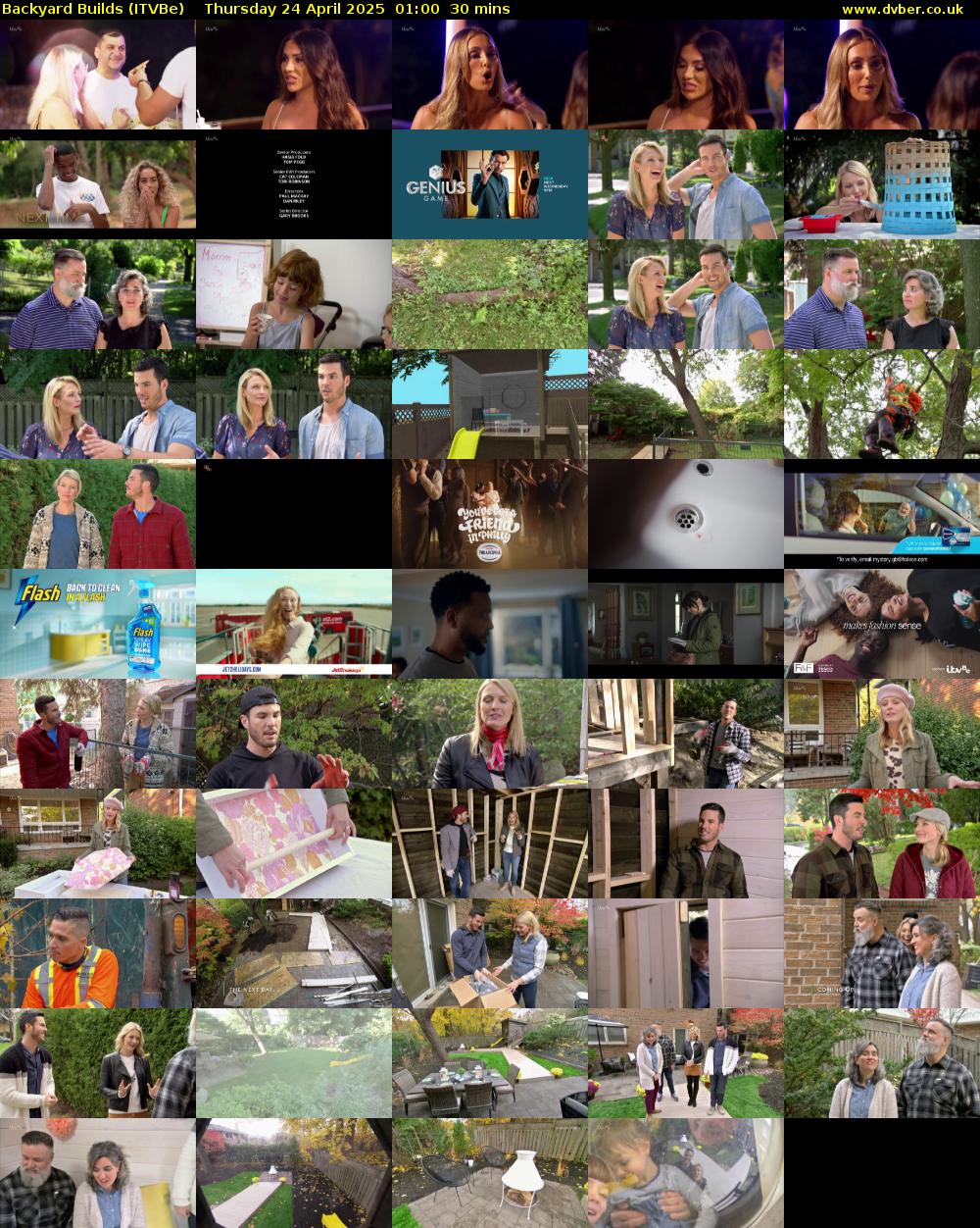 Backyard Builds (ITVBe) Thursday 24 April 2025 01:00 - 01:30