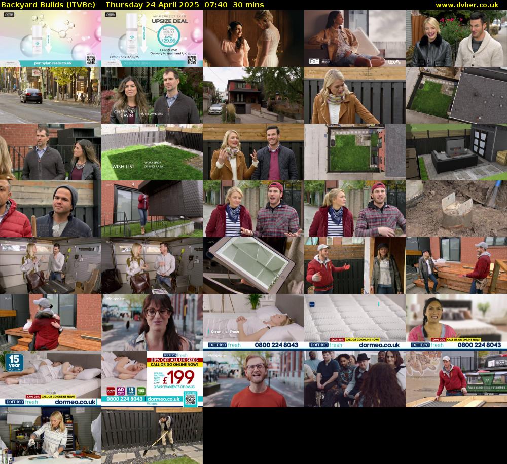 Backyard Builds (ITVBe) Thursday 24 April 2025 07:40 - 08:10