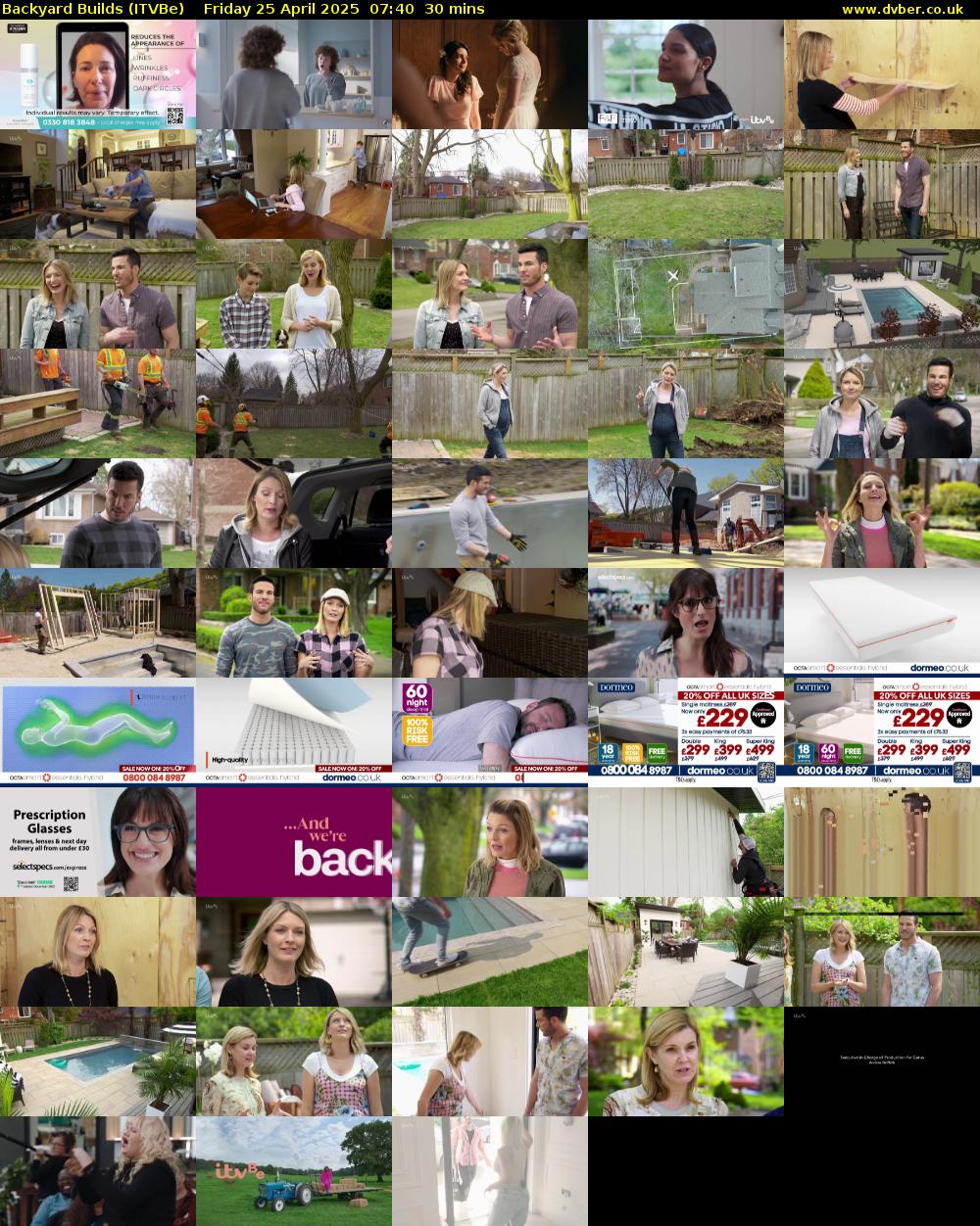 Backyard Builds (ITVBe) Friday 25 April 2025 07:40 - 08:10