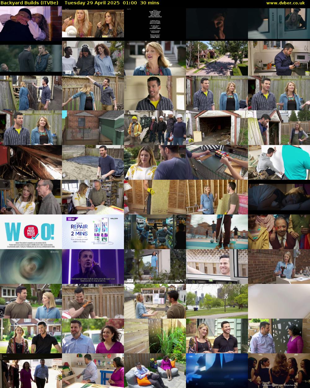 Backyard Builds (ITVBe) Tuesday 29 April 2025 01:00 - 01:30