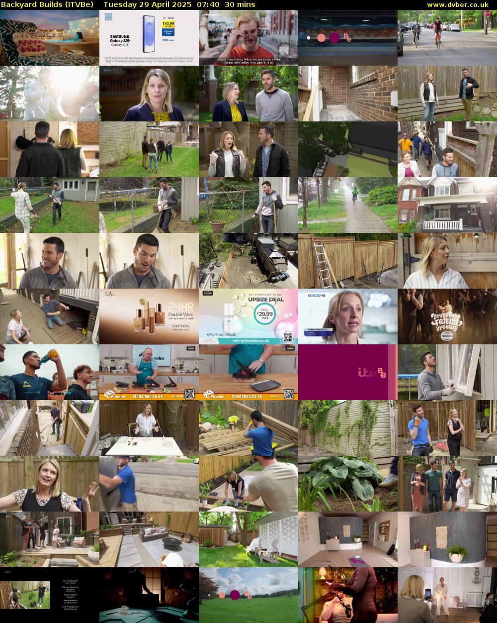 Backyard Builds (ITVBe) Tuesday 29 April 2025 07:40 - 08:10