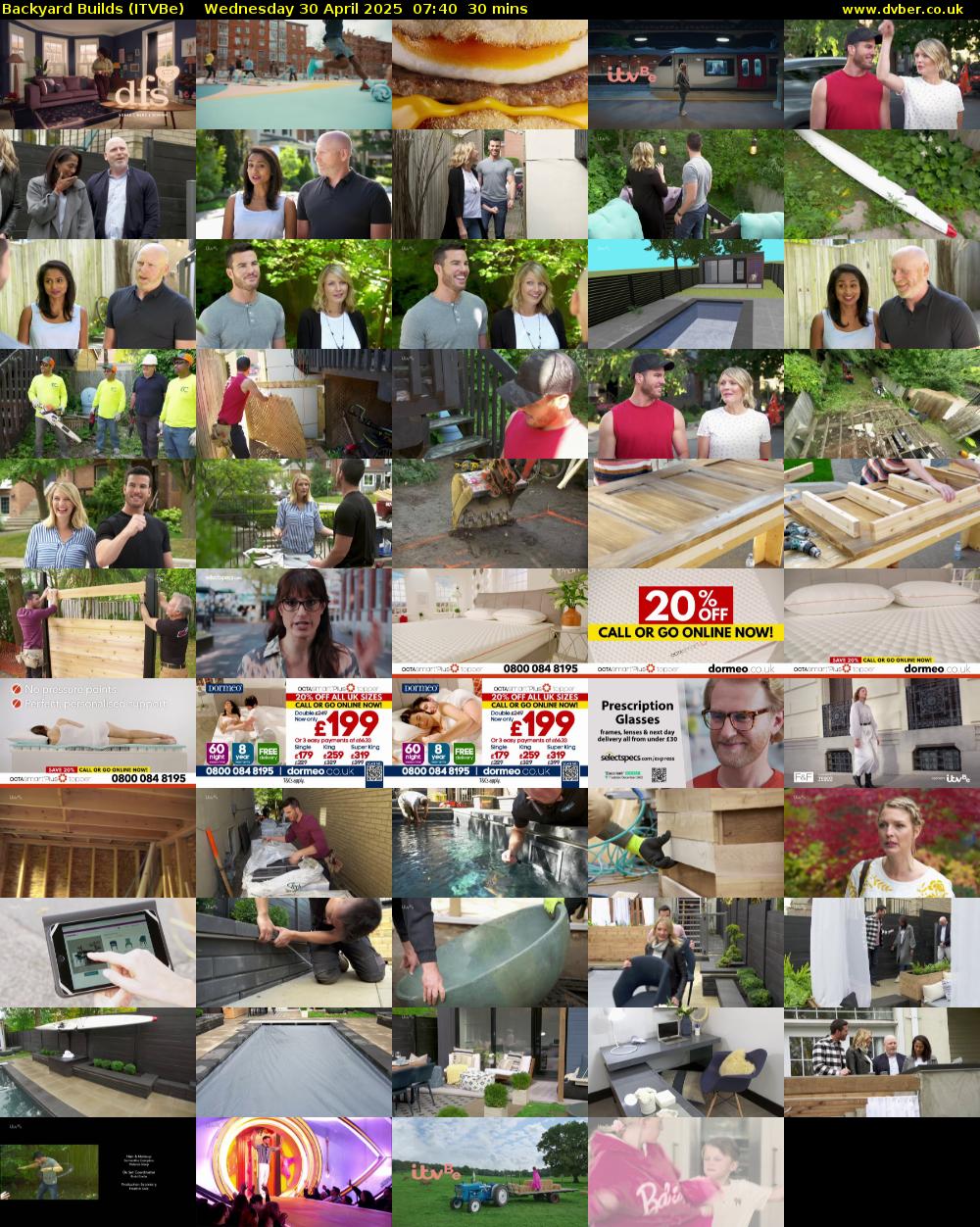 Backyard Builds (ITVBe) Wednesday 30 April 2025 07:40 - 08:10