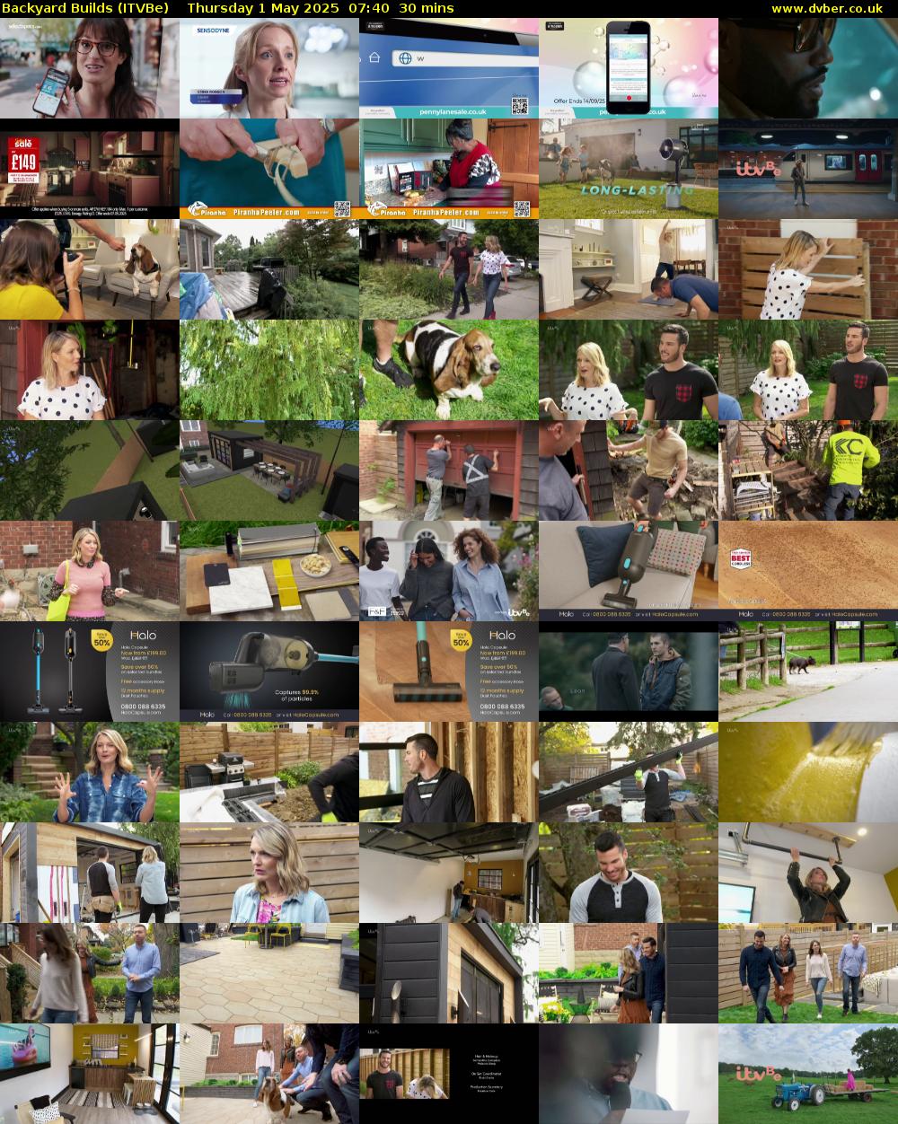 Backyard Builds (ITVBe) Thursday 1 May 2025 07:40 - 08:10