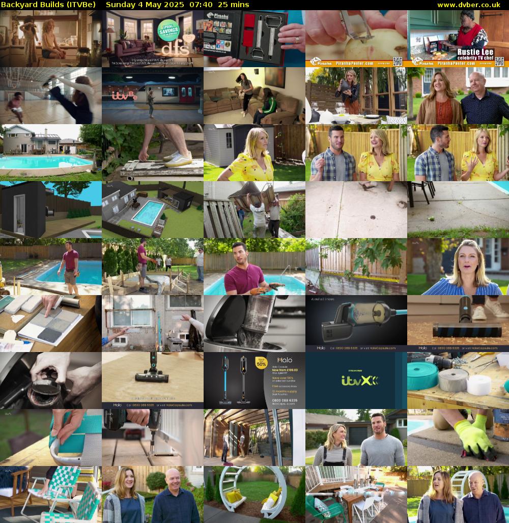 Backyard Builds (ITVBe) Sunday 4 May 2025 07:40 - 08:05